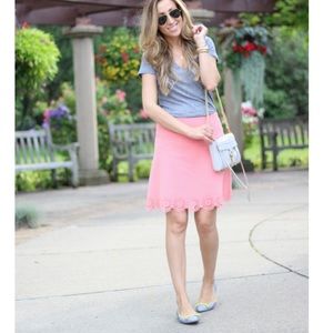 Ann Taylor Loft Laser-cut Scalloped Skirt Size 2